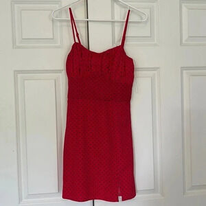 TRIXXI Red & black polkadot dress size small mini dress